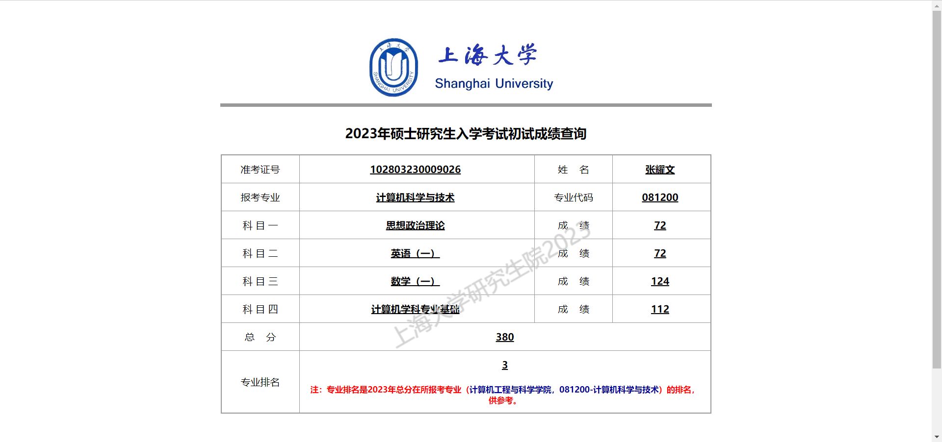 成绩单